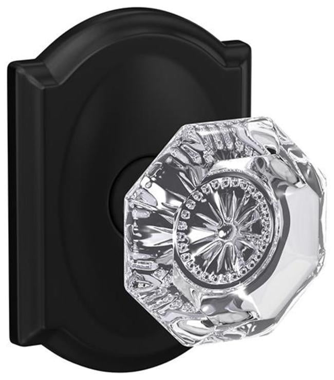 Schlage FC21ALX622CAM Custom Alexandria Passage & Privacy Door Knob Set - Black