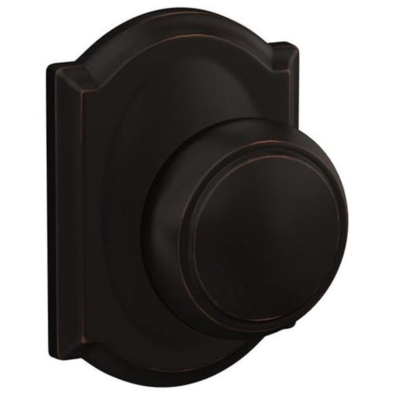 Schlage FC21AND716CAM Custom Andover Passage & Privacy Door Knob Set - Bronze