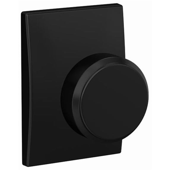 Schlage FC172BWE622CEN Custom Bowery Non-Turning Two-Sided Dummy Door Knob Set - Black
