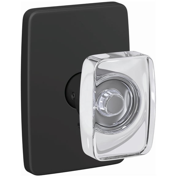 Schlage FC21CAN622GEE Custom Caine Passage Or Privacy Door Knob Set - Black