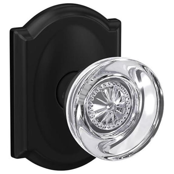 Schlage FC21HOB622CAM Custom Hobson Passage & Privacy Door Knob Set - Black