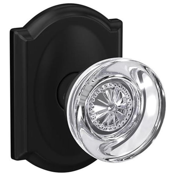 Schlage FC21HOB622CAM Custom Hobson Passage & Privacy Door Knob Set - Black