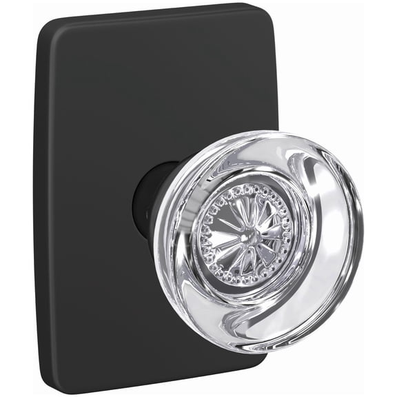 Schlage FC21HOB622GEE Custom Hobson Passage Or Privacy Door Knob Set - Black