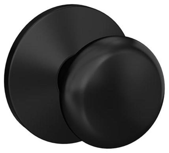 Schlage FC21PLY622KIN Custom Plymouth Passage & Privacy Door Knob Set - Black