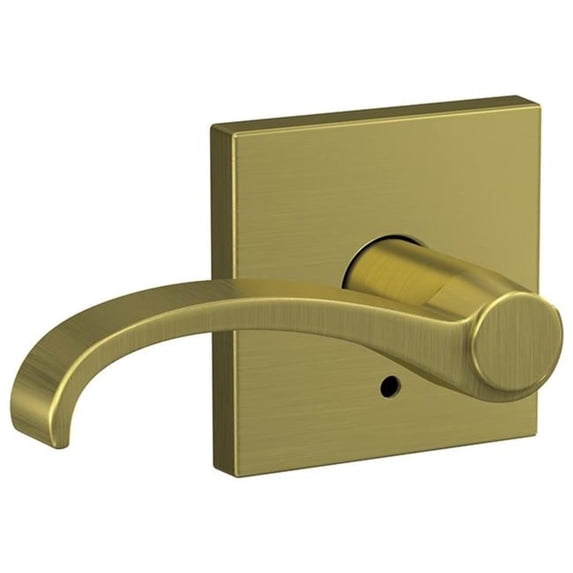 Schlage FC21WIT608COL Custom Whitney Passage & Privacy Door Lever Set - Brass