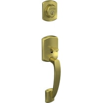 Schlage Fc58-Grw Custom Greenwich Single Cylinder Keyed Entry Sectional Handleset - Brass