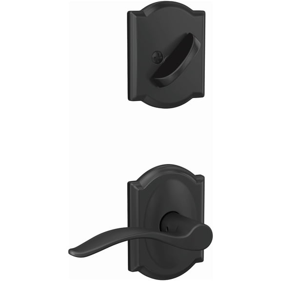 Schlage FC59PEN622CAM Custom Single Cylinder Keyed Entry Interior Only Pack - Black