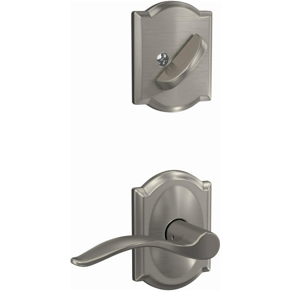 Schlage Fc59-Pen-Cam Custom Single Cylinder Keyed Entry Interior Only Pack - Nickel