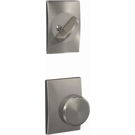 Schlage Fc59-Swa-Cen Custom Single Cylinder Keyed Entry Interior Only Pack - Nickel