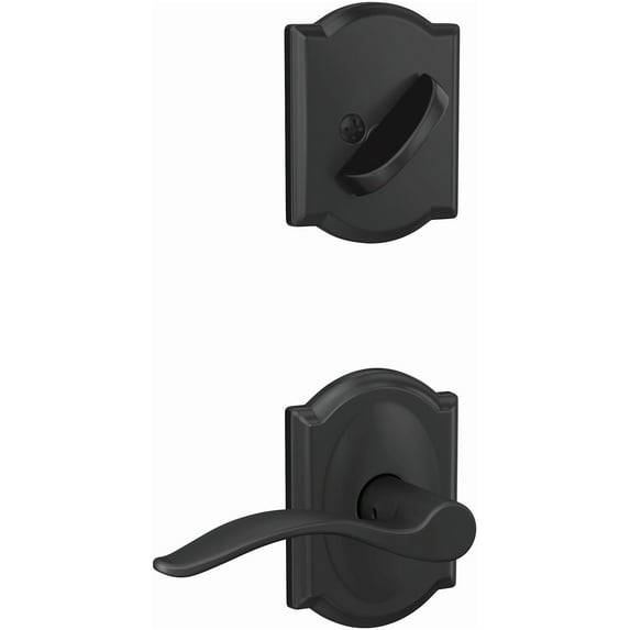 Schlage Fc94-Pen-Cam Custom Interior Only Non-Turning One-Sided Dummy - Black