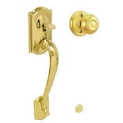 Schlage Fe285-Cam-Geo Camelot Lower Handleset Featuring The Georgian Knob For Use - Brass