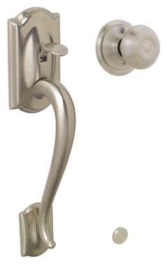 Schlage FE285CAM619GEO Camelot Lower Handleset Featuring The Georgian Knob For Use -