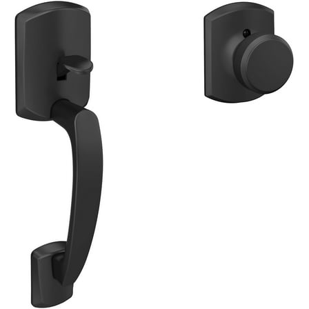 Schlage Fe285-Grw-Bwe Greenwich Lower Handle Set - Black