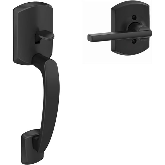 Schlage Fe285-Grw-Lat-Grw Greenwich Lower Handleset - Black