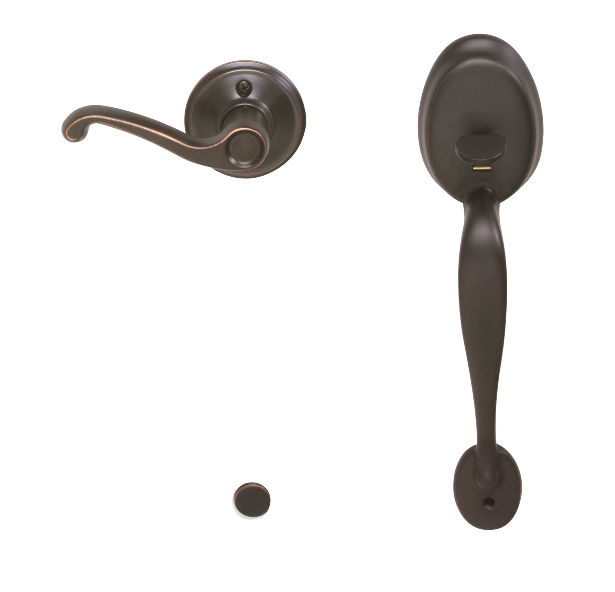 Schlage FE285 Century Plymouth Bottom Half Handleset - Satin Nickel, With Latch & Strike, Reversible For Left/Right Doors 4 thumbnail image