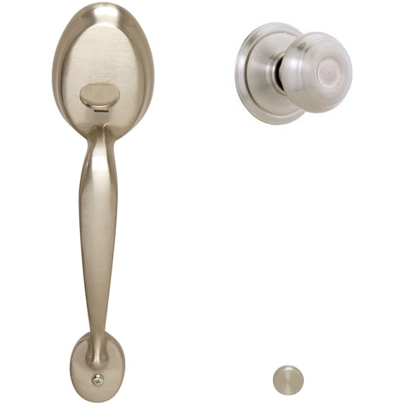 Schlage Fe285-Ply-Geo Plymouth Keyed Entry Handleset - Nickel