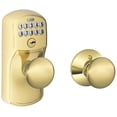 thumbnail image 1 of Schlage FE575 PLY 505 PLY Plymouth Keypad Entry with Auto-Lock and Plymouth Knobs, Bright Brass, 1 of 2