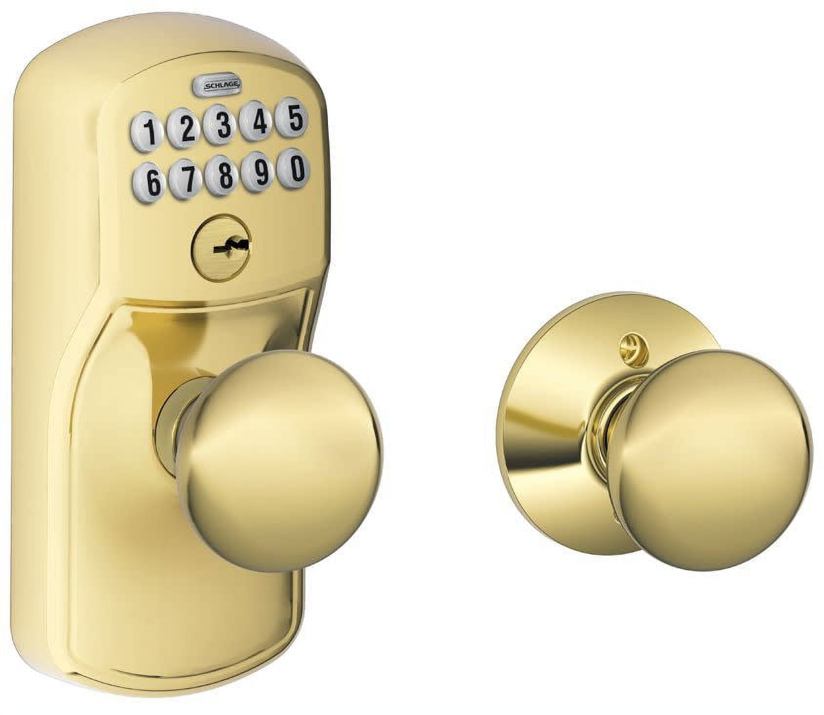 Schlage Fe575PlyPly Plymouth Keypad Entry AutoLock Door Knob Set