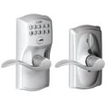 thumbnail image 1 of Schlage FE595 CAM ACC 626 Camelot X Accent Lever Keypad Entry Flex-Lock - Satin Chrome, 1 of 7