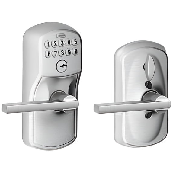 Schlage Fe595-Ply-Lat Keypad Entry Lock - Chrome