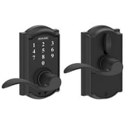 Schlage Fe695-Cam-Acc Camelot Touch Entry Door Lever Set - Black