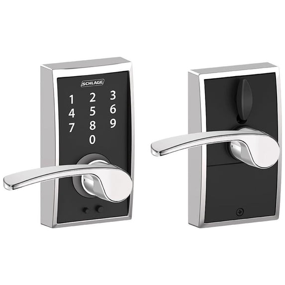 Schlage FE695CEN625MER Century Touch Entry Leverset - Chrome