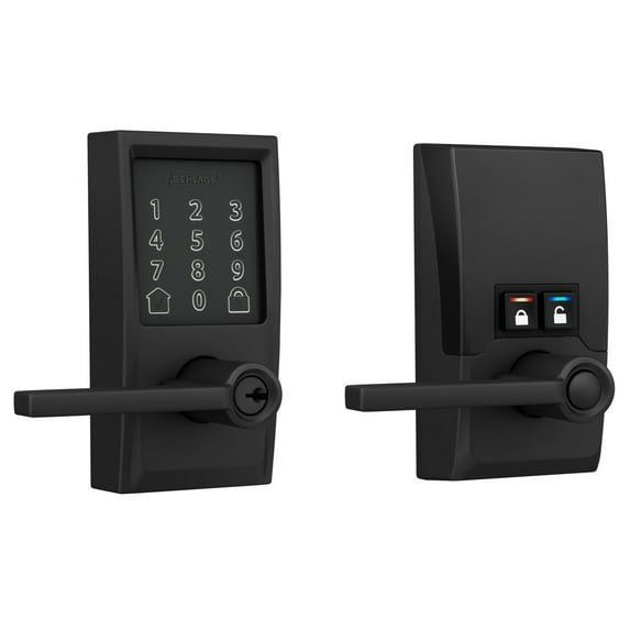 Schlage Fe789wb-Cen-Lat Encode Wifi Enabled Electronic Keypad Latitude Door Lever - Black