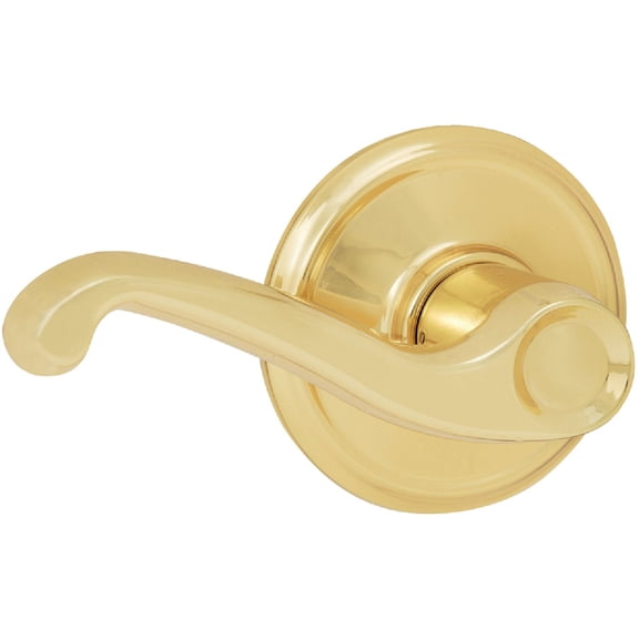 Schlage Flair Bright Brass Steel Passage Lockset ANSI Grade 2 1-3/4 in.