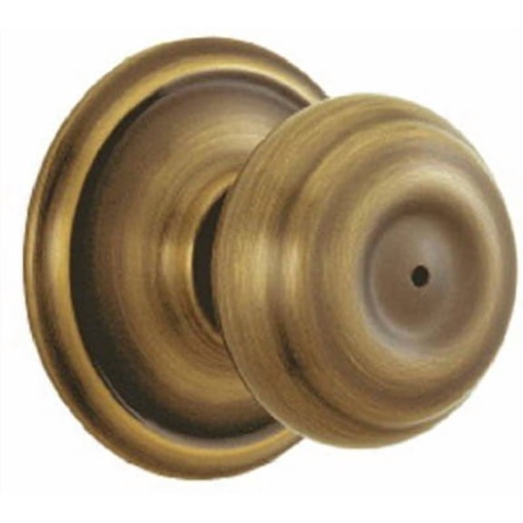 Schlage Georgian Antique Brass Steel Privacy Lockset ANSI Grade 2 1-3/4 in.