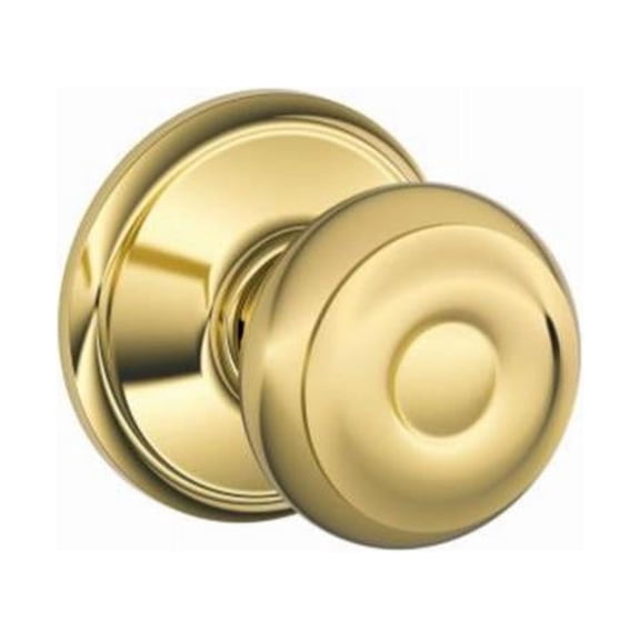 Schlage Georgian Dummy Knob Bright Brass Steel 2 Grade Left Handed, Right Handed