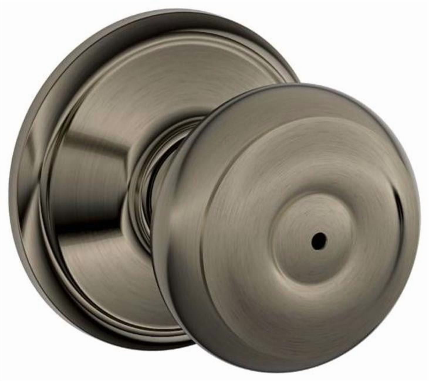 Schlage Georgian F40-GEO, Privacy Doorknob, Antique Pewter