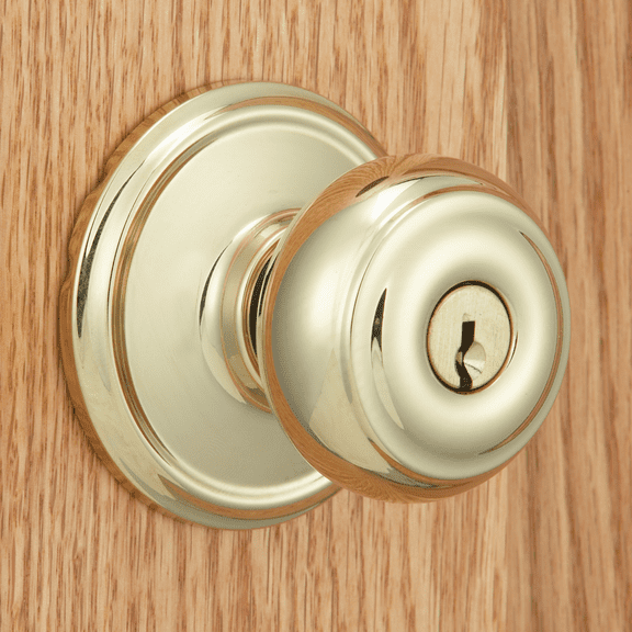 Schlage Georgian Keyed Entry Door Knob - Pack of 2 Residential Use, Standard Application