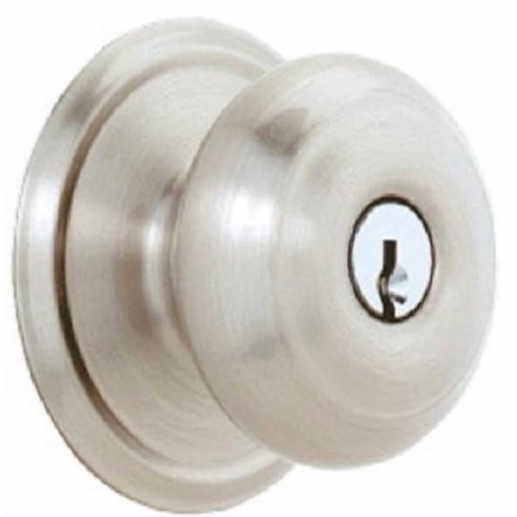 Schlage Georgian Satin Nickel Steel Entry Lockset ANSI Grade 2 1-3/4 in.