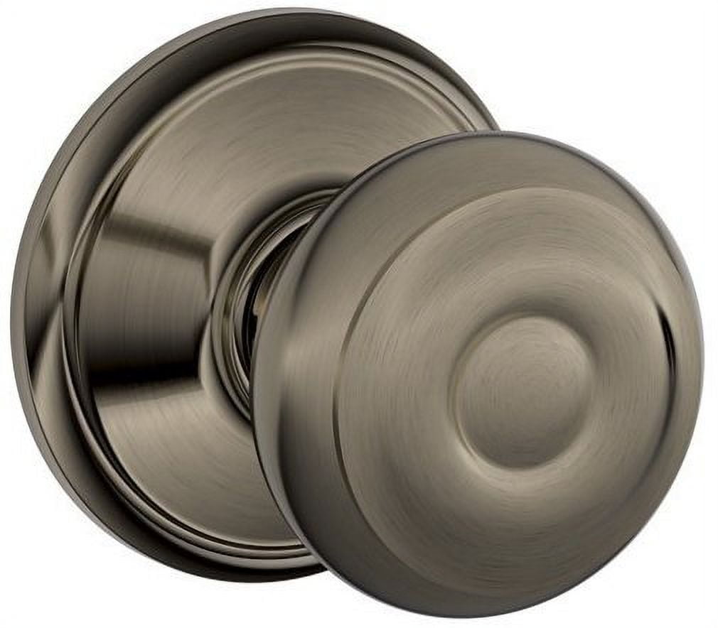 SCHLAGE LOCK F10VGEO620 GEORGIAN PASSAGE KNOB PEWTER Finish=Antique Pewter
