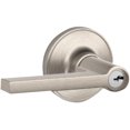 thumbnail image 1 of Schlage J Series J54 SOL 619 Entry Lever, Mechanical Lock, Satin Nickel, Metal, 7/8 in Housing Dia, Residential, 3 Grade, 1 of 1