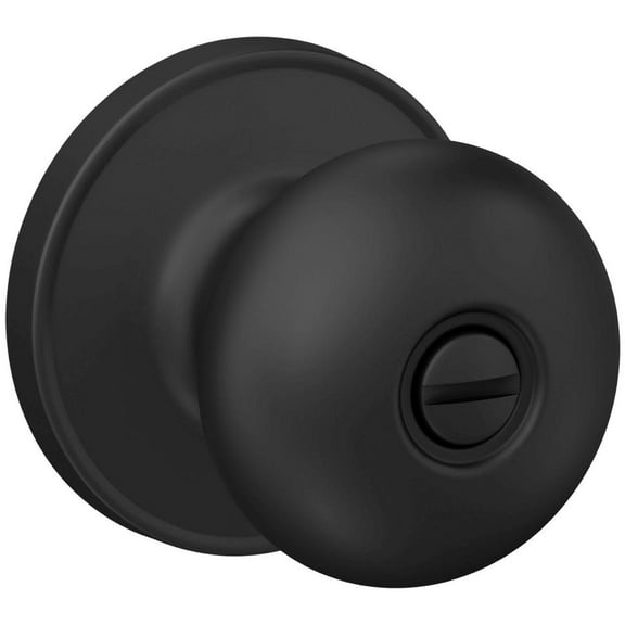 Schlage J40-Str Stratus Privacy Door Knob Set - Black