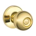 thumbnail image 1 of Schlage-J40VCNA605 Bright Brass Finished Bed And Bath Privacy Corona Style Door Knob, 1 of 2