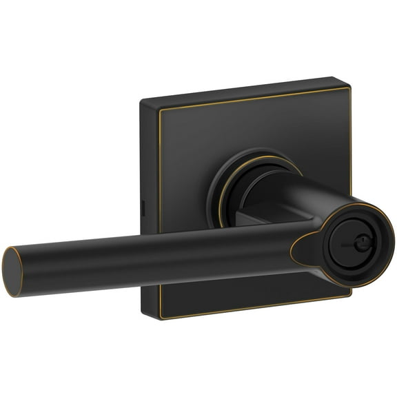 Schlage J54-Brw-Col Broadway Single Cylinder Keyed Entry Door Lever Set - Bronze