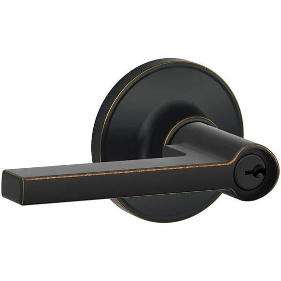 Schlage J54-Sol Solstice Single Cylinder Keyed Entry Door Lever Set From The J-Series -