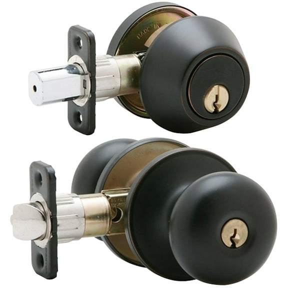Schlage JC60VSTR716 Stratus Keyed Entry Lever and Deadbolt Combo