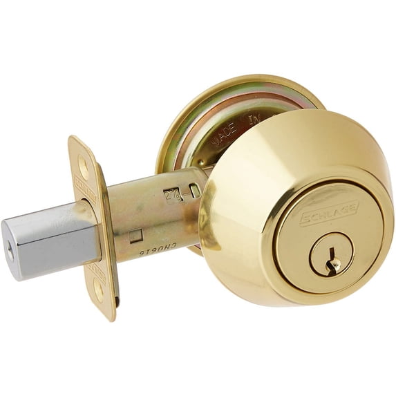 Schlage-JD62V605 One Side Keyed Entry Lock Double Cylinder Door Deadbolt