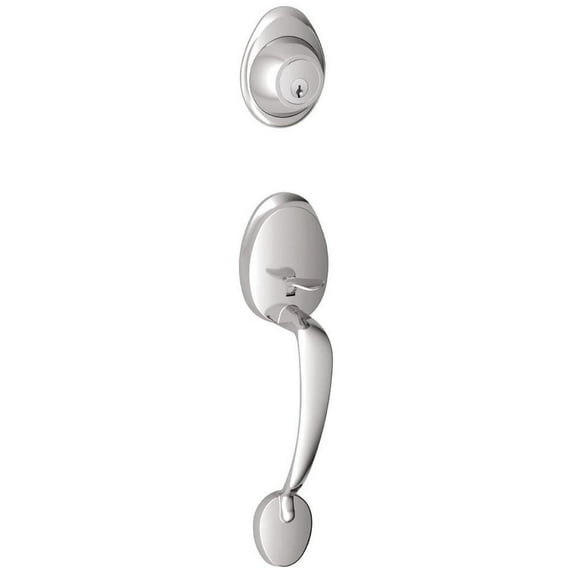 Schlage Jh58-Bar Barcelona Single Cylinder Keyed Entry Handleset Exterior Pack From The