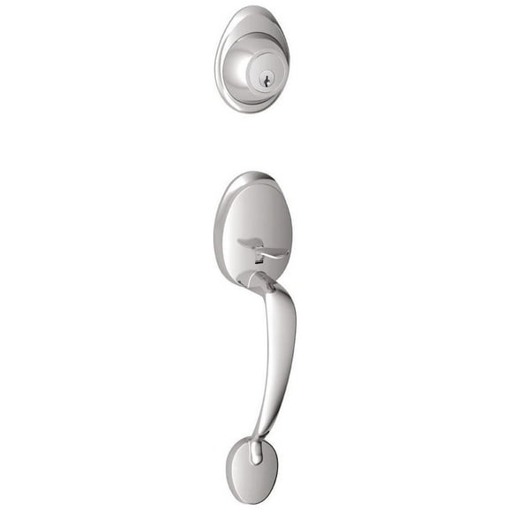 Schlage Jh58-Bar Barcelona Single Cylinder Keyed Entry Handleset Exterior Pack From The