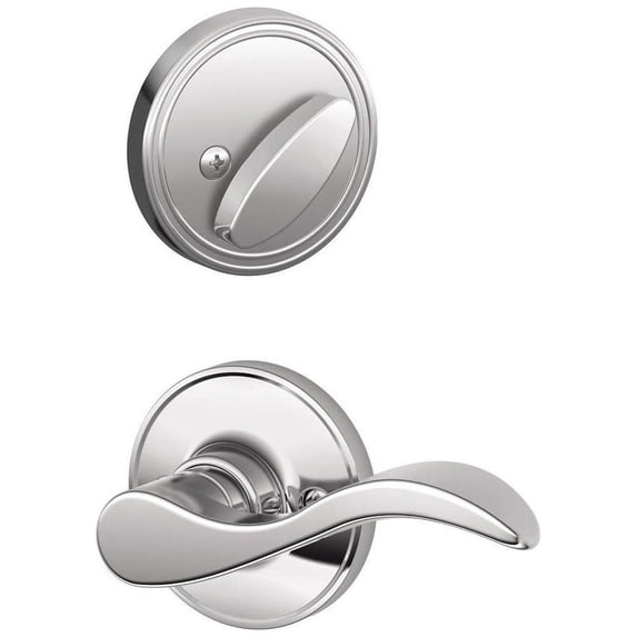 Schlage JH59SEV625LH Left Handed Single Cylinder Keyed Entry Interior Only Pack - Chrome