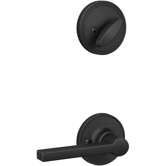 Schlage JH59SOL622 Single Cylinder Keyed Entry Interior Only Pack - Black