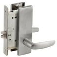 thumbnail image 1 of Schlage L9010 07N 626 Grade 1 Passage Latch Mortise Lock 07 Lever N Escutcheon Satin Chrome Finish Field Reversible, 1 of 2