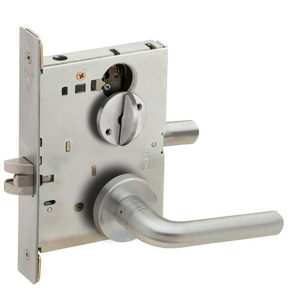 Schlage L9040 02A 626 Grade 1 Bed Bathroom Privacy Mortise Lock 02 Lever A Rose Satin Chrome Finish Field Reversible