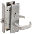 thumbnail image 1 of Schlage L9040 17N 626 Grade 1 Bed Bathroom Privacy Mortise Lock 17 Lever N Escutcheon Satin Chrome Finish Field Reversible, 1 of 1