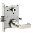 thumbnail image 1 of Schlage L9070B 06A 625 Grade 1 Classroom Mortise Lock SFIC Prep Less Core 06 Lever A Rose Bright Chrome Finish Field Reversible, 1 of 1