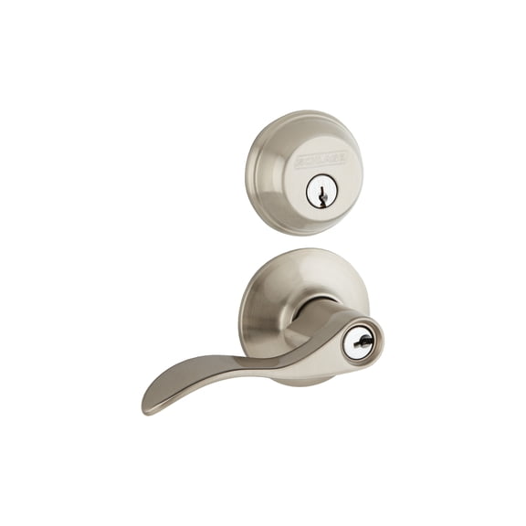 Schlage Lock Accent Single Cylinder Deadbolt & Door Lever Combo Lockset - Pack of 5